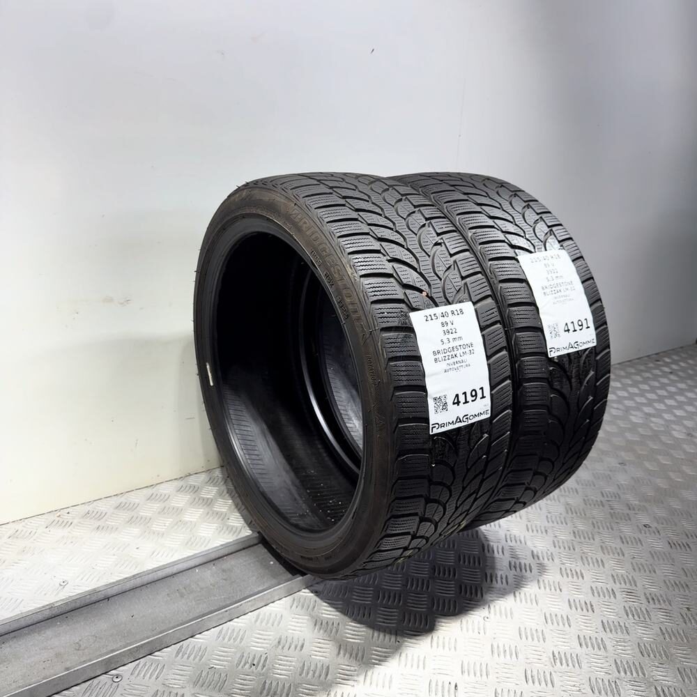 Gomme Usate 215 40 R18 89V Bridgestone Blizzak LM-32 76% Invernali - immagine 7