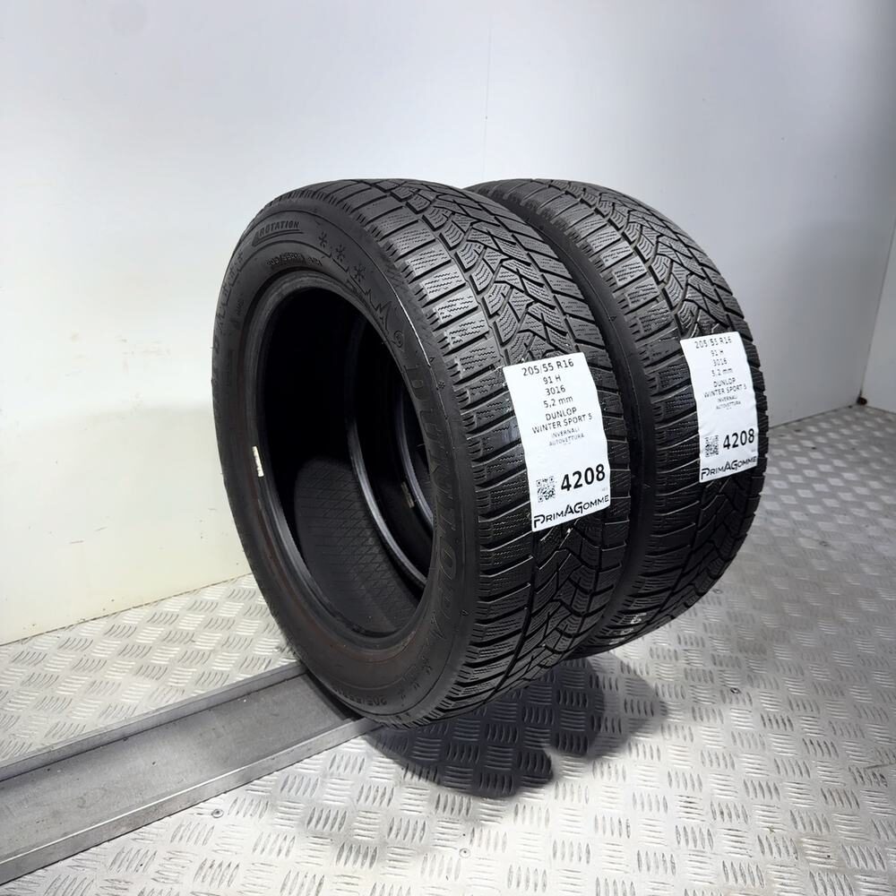 Gomme Usate 205 55 R16 91H Dunlop Winter Sport 5 74% Invernali - immagine 7