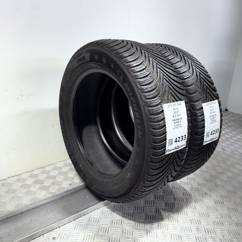 Gomme Usate 205 55 R16 91H Michelin Alpin 5 93% Invernali - immagine 7