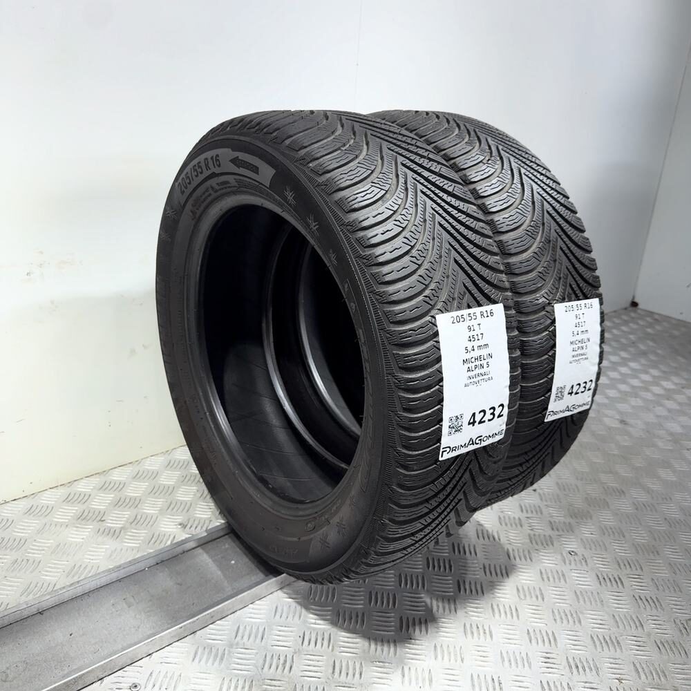Gomme Usate 205 55 R16 91T Michelin Alpin 5 77% Invernali - immagine 7