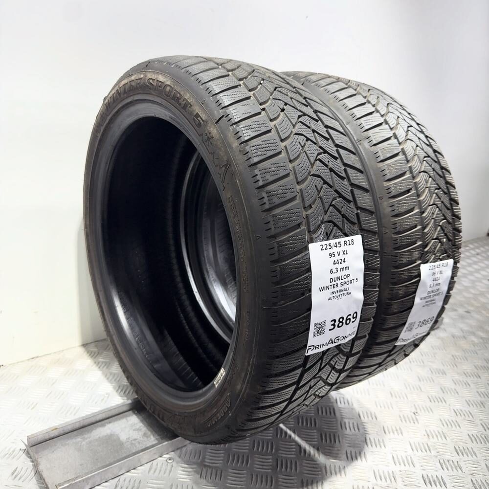 Gomme Usate 225 45 R18 95V XL Dunlop Winter Sport 5 90% Invernali - immagine 7