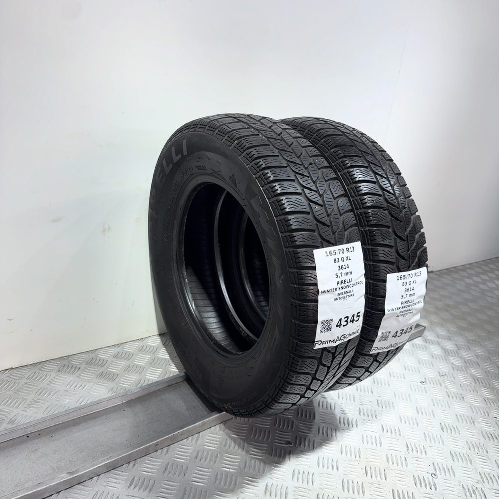 Gomme Usate 165 70 R13 XL 83Q Pirelli Winter Snowcontrol 81% Invernali - immagine 7