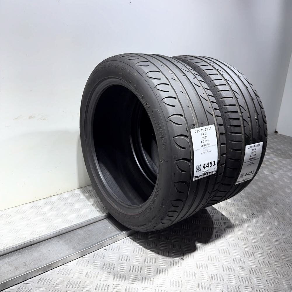 Gomme Usate 235 45 ZR17 94W Sebring Uhp Ultra High Performance Estive - immagine 7