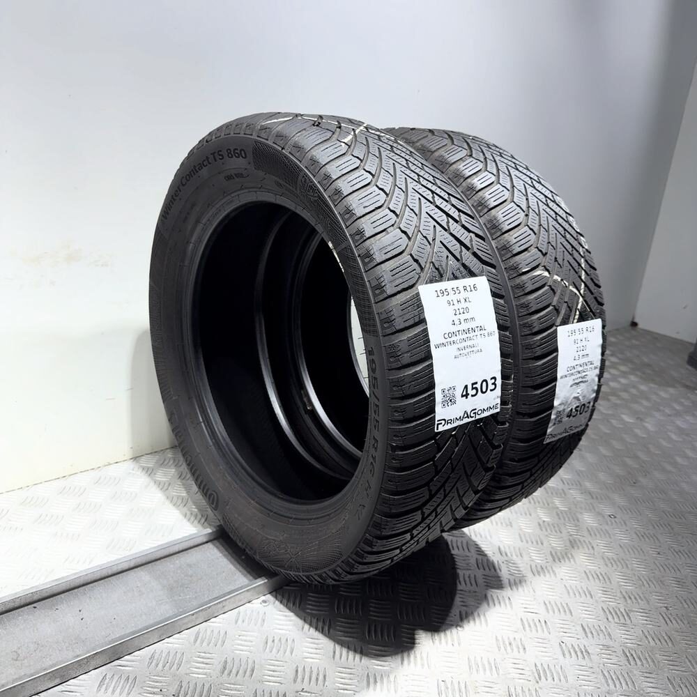 Gomme Usate 195 55 R16 XL 91H Continental Wintercontact TS 860 Invernali - immagine 7