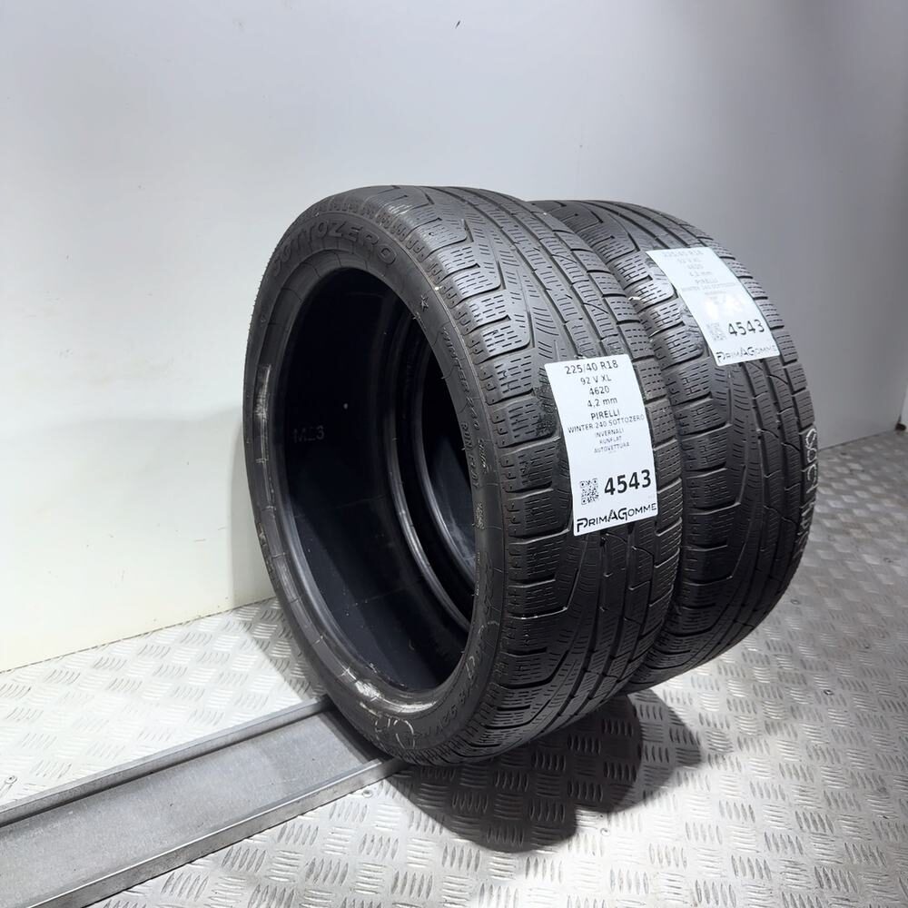 Gomme Usate 225 40 R18 92V XL Pirelli Winter 240 Sottozero RunFlat Invernali - immagine 7