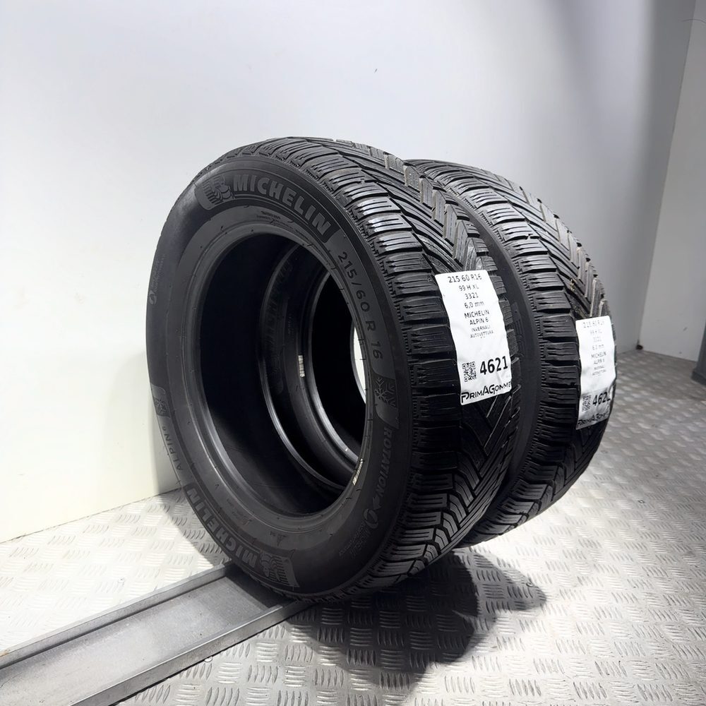 Gomme Usate 215 60 R16 XL 99H Michelin Alpin 6 86% Invernali - immagine 7