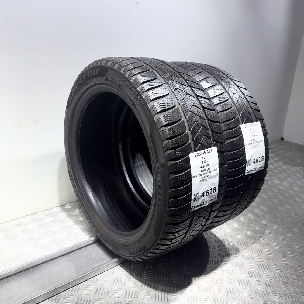 Gomme Usate 225 45 R17 91H Pirelli Winter Sottozero 3 Invernali - immagine 7