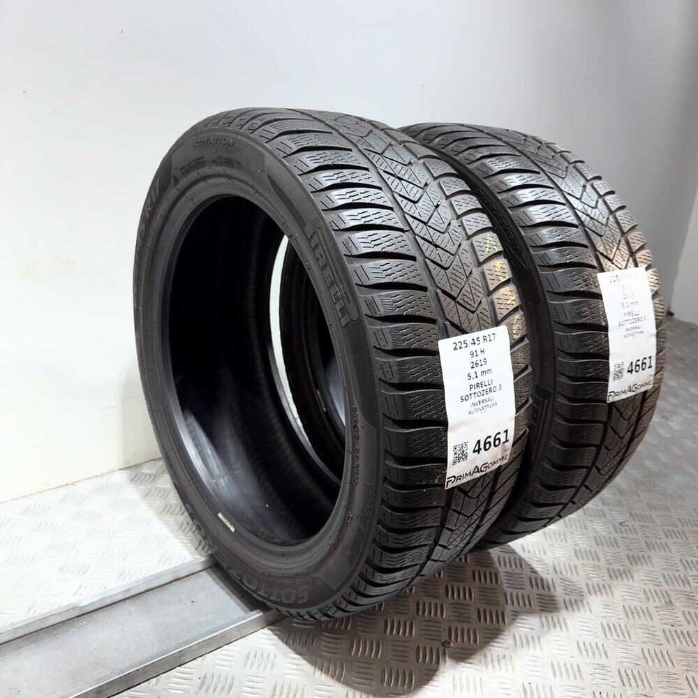 Gomme Usate 225 45 R17 91H Pirelli Sottozero 3 73% Invernali - immagine 7