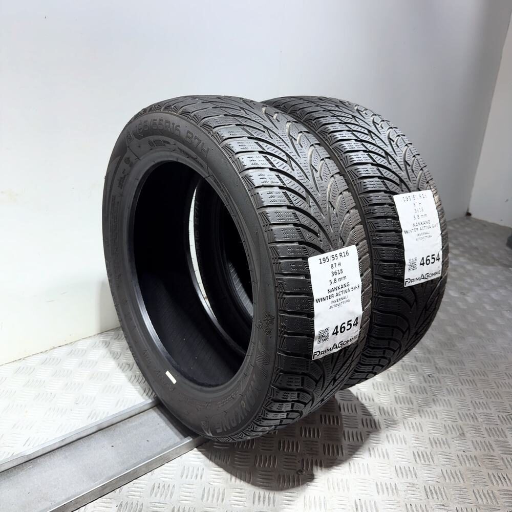 Gomme Usate 195 55 R16 87H Nankang Winter Activa SV-3 83% Invernali - immagine 7