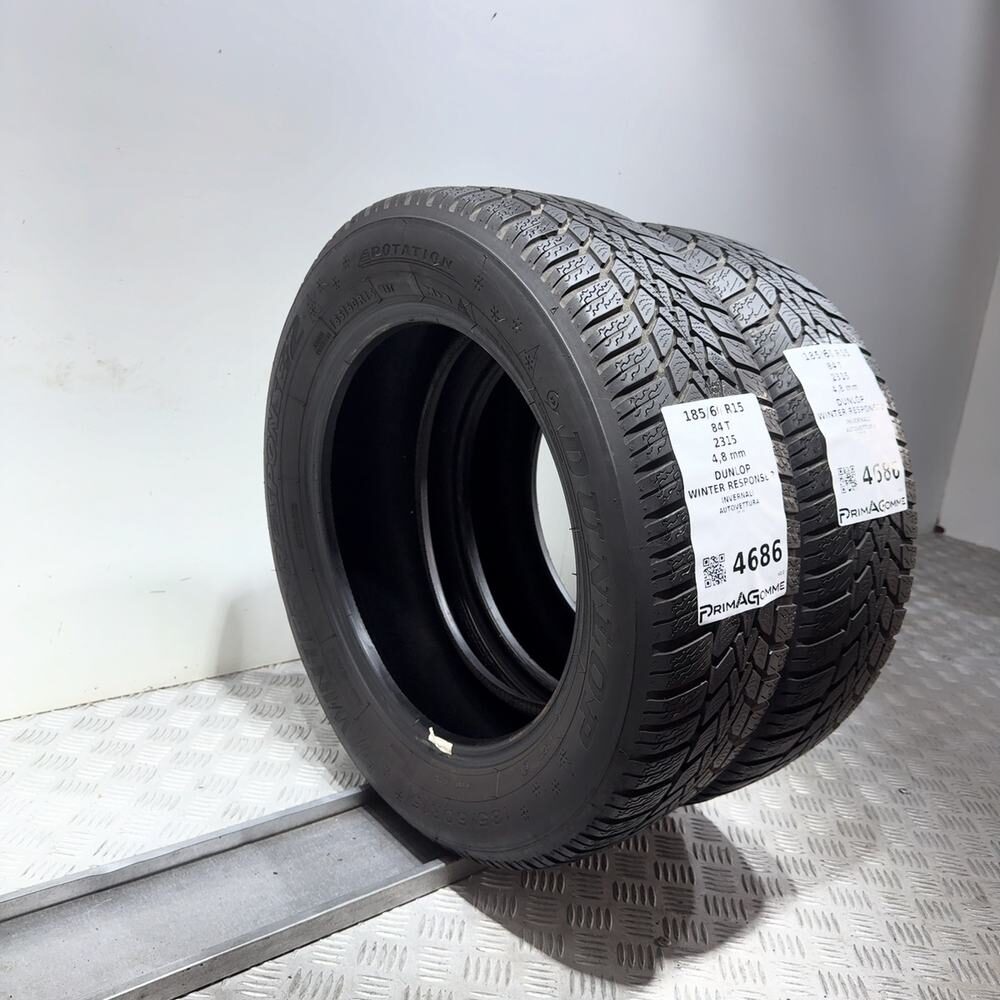 Gomme Usate 185 60 R15 84T Dunlop Winter Response 2 Invernali - immagine 7