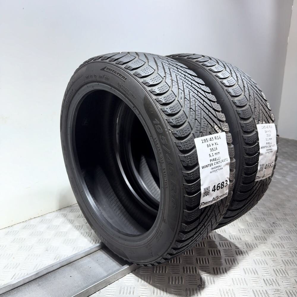 Gomme Usate 195 45 R16 84H XL Pirelli Winter Cinturato 73% Invernali - immagine 7