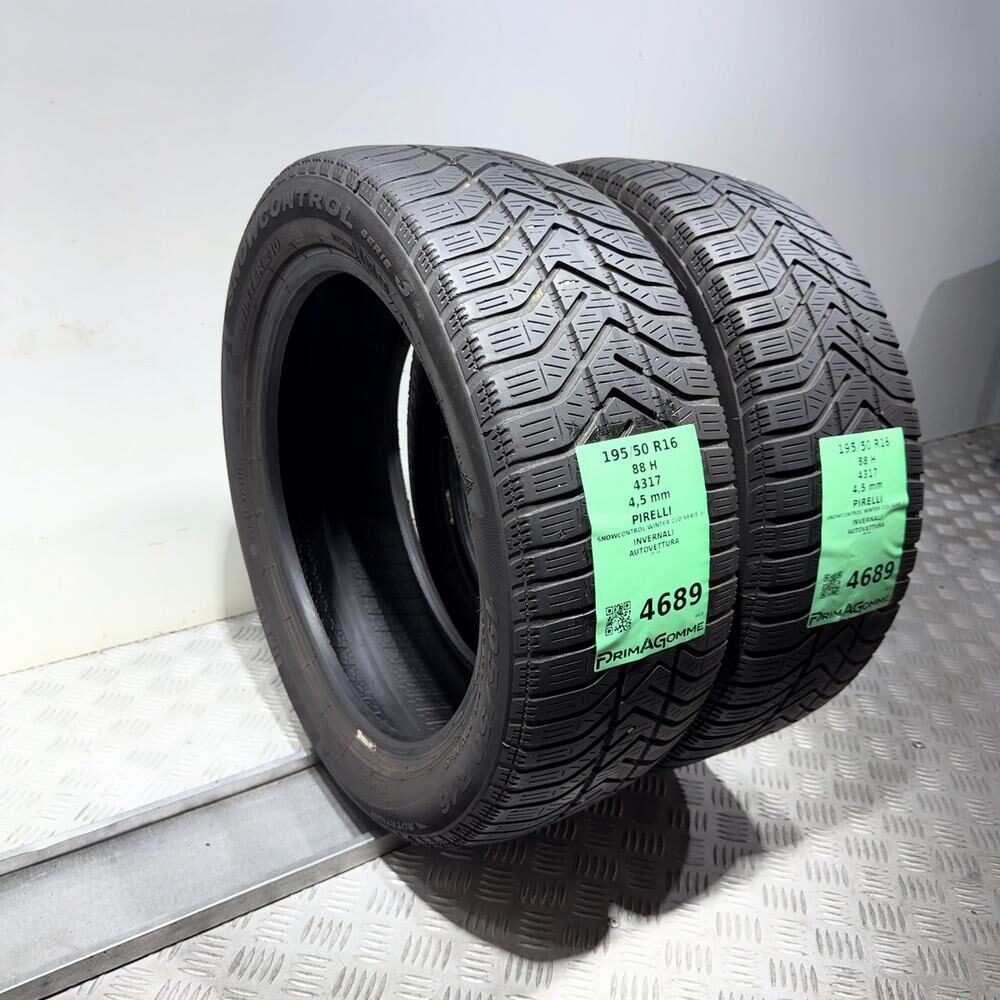 Gomme Usate 195 50 R16 88H Pirelli Snowcontrol Winter 210 Serie 3 Invernali - immagine 7