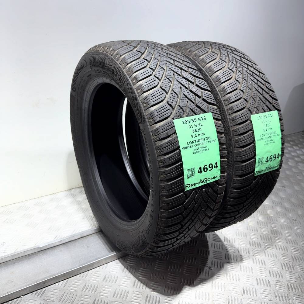 Gomme Usate 195 55 R16 91H XL Continental Winter Contact TS 860 77% Invernali - immagine 7