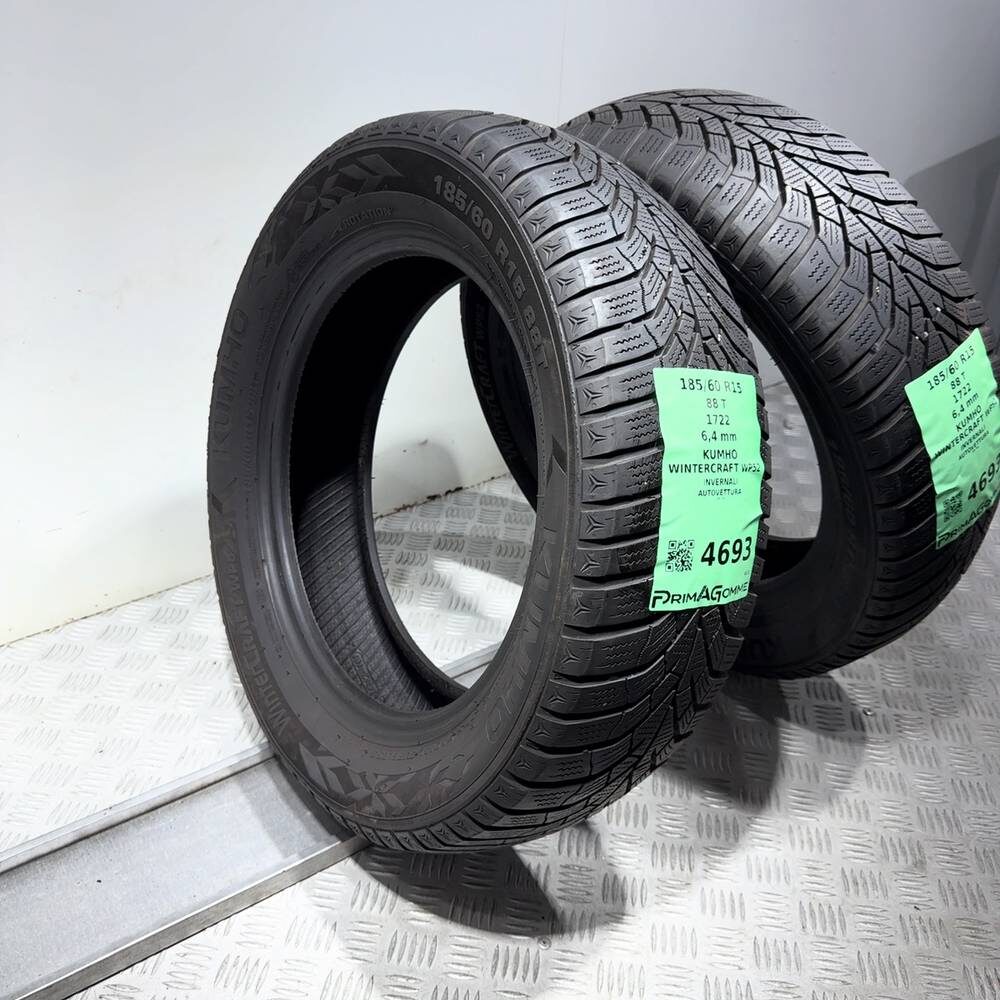 Gomme Usate 185 60 R15 88T Kumho Wintercraft WP52 91% Invernali - immagine 7
