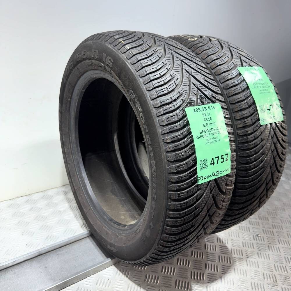 Gomme Usate 205 55 R16 91H BFgoodrich G-Force Winter 2 83% Invernali - immagine 7