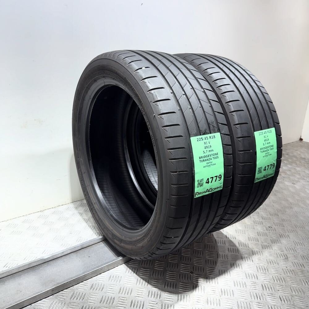Gomme Usate 225 45 R18 91V Bridgestone Turanza T005 81% Estive - immagine 7