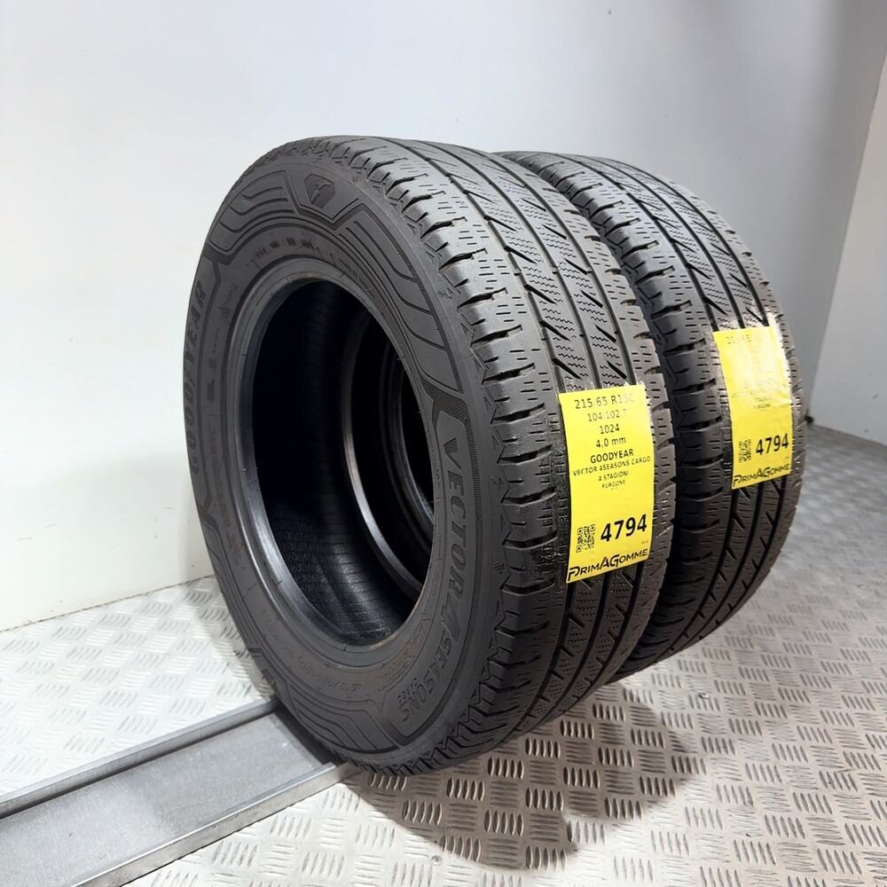 Gomme Usate 215 65 R15C 104/102T Goodyear Vector 4Seasons Cargo 4 Stagioni - immagine 7
