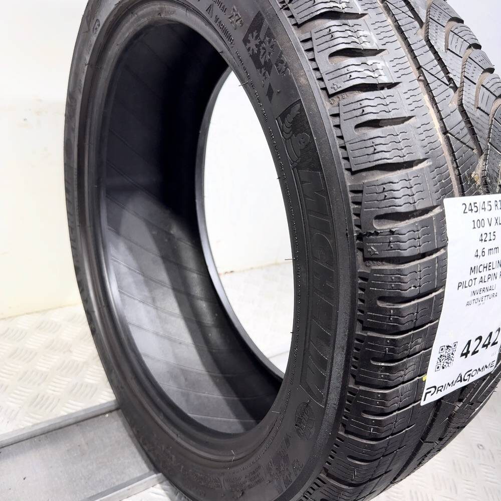 Gomma Usata 245 45 R18 100V XL Michelin Pilot Alpin PA4 Invernale - immagine 8