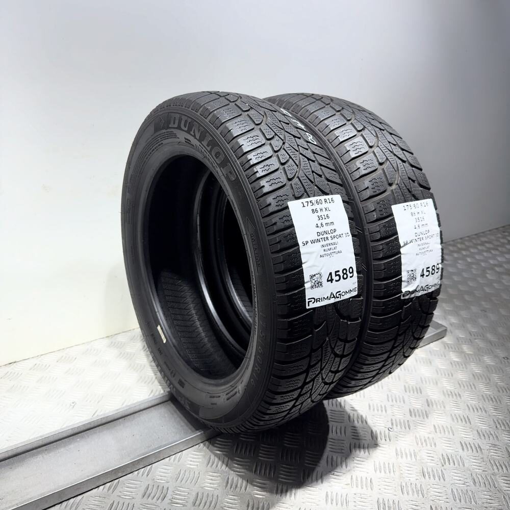 Gomme Usate 175 60 R16 86H XL Dunlop SP Winter Sport 3D RunFlat Invernali - immagine 8