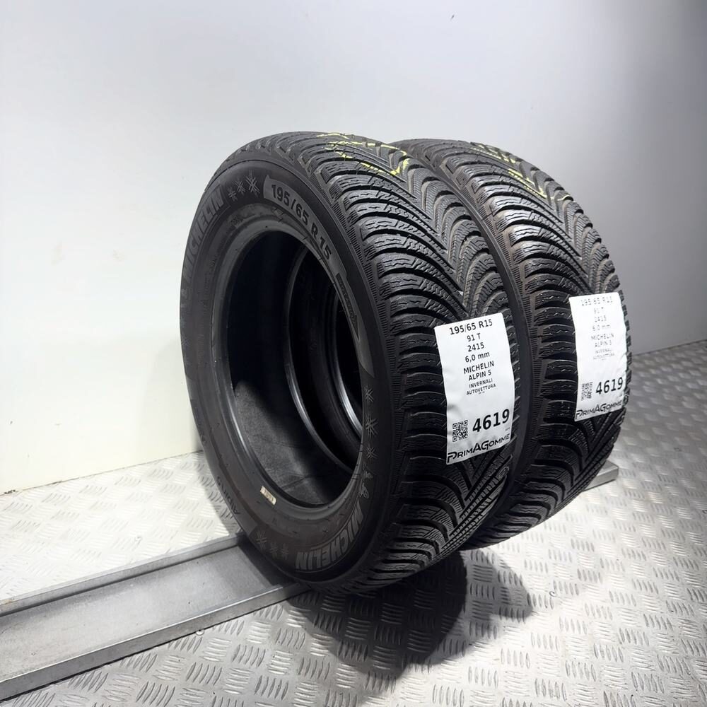 Gomme Usate 195 65 R15 91T Michelin Alpin 5 86% Invernali - immagine 8