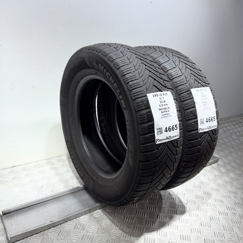 Gomme Usate 195 65 R15 91T Michelin Alpin 6 Invernali - immagine 8