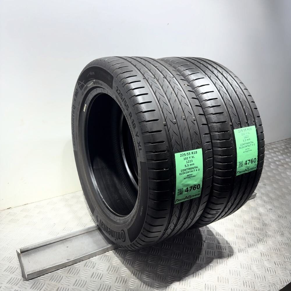 Gomme Usate 225 55 R18 102Y XL Continental Ecocontact 6 Q 79% Estive - immagine 8