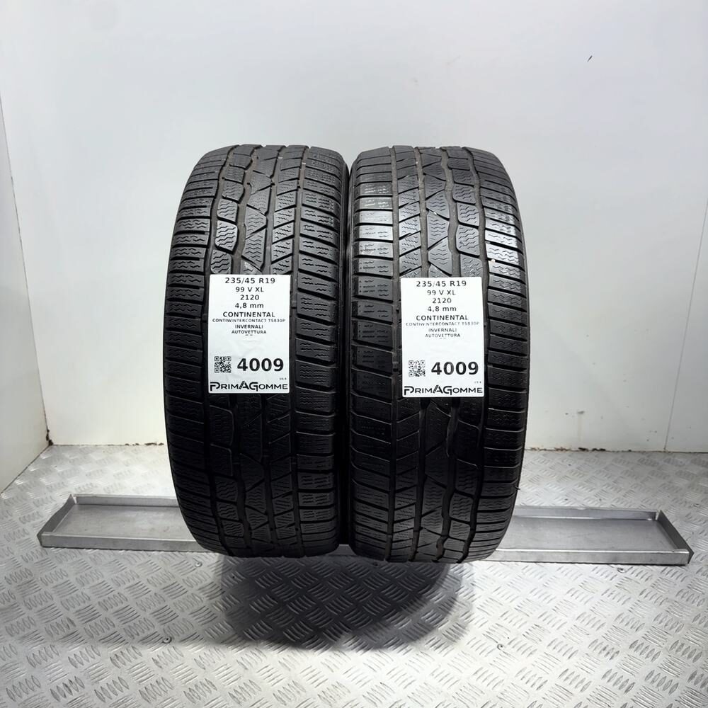 Gomme Usate 235 45 R19 99V XL Continental Contiwintercontact TS830P Invernali - immagine 9
