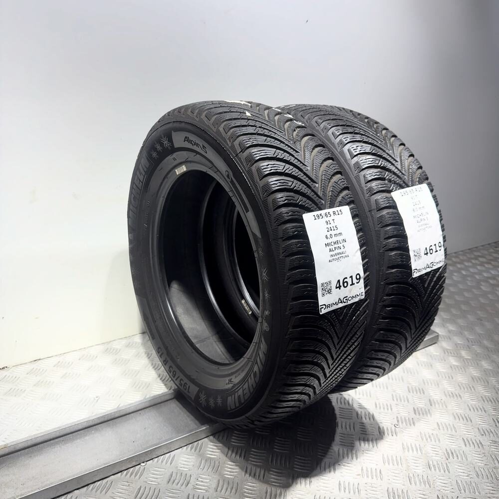 Gomme Usate 195 65 R15 91T Michelin Alpin 5 86% Invernali - immagine 11