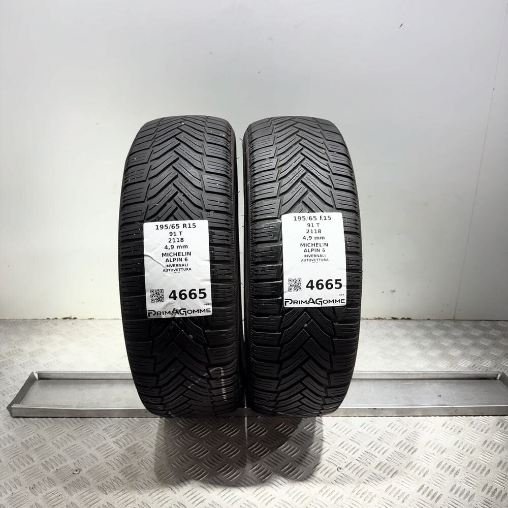 Gomme Usate 195 65 R15 91T Michelin Alpin 6 Invernali - immagine 13