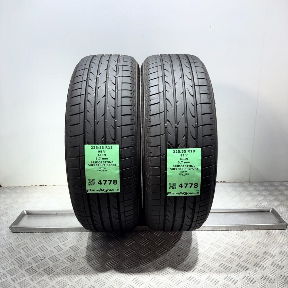 Gomme Usate 225 55 R18 98V Bridgestone Dueler H/P Sport 81% Estive - immagine 13