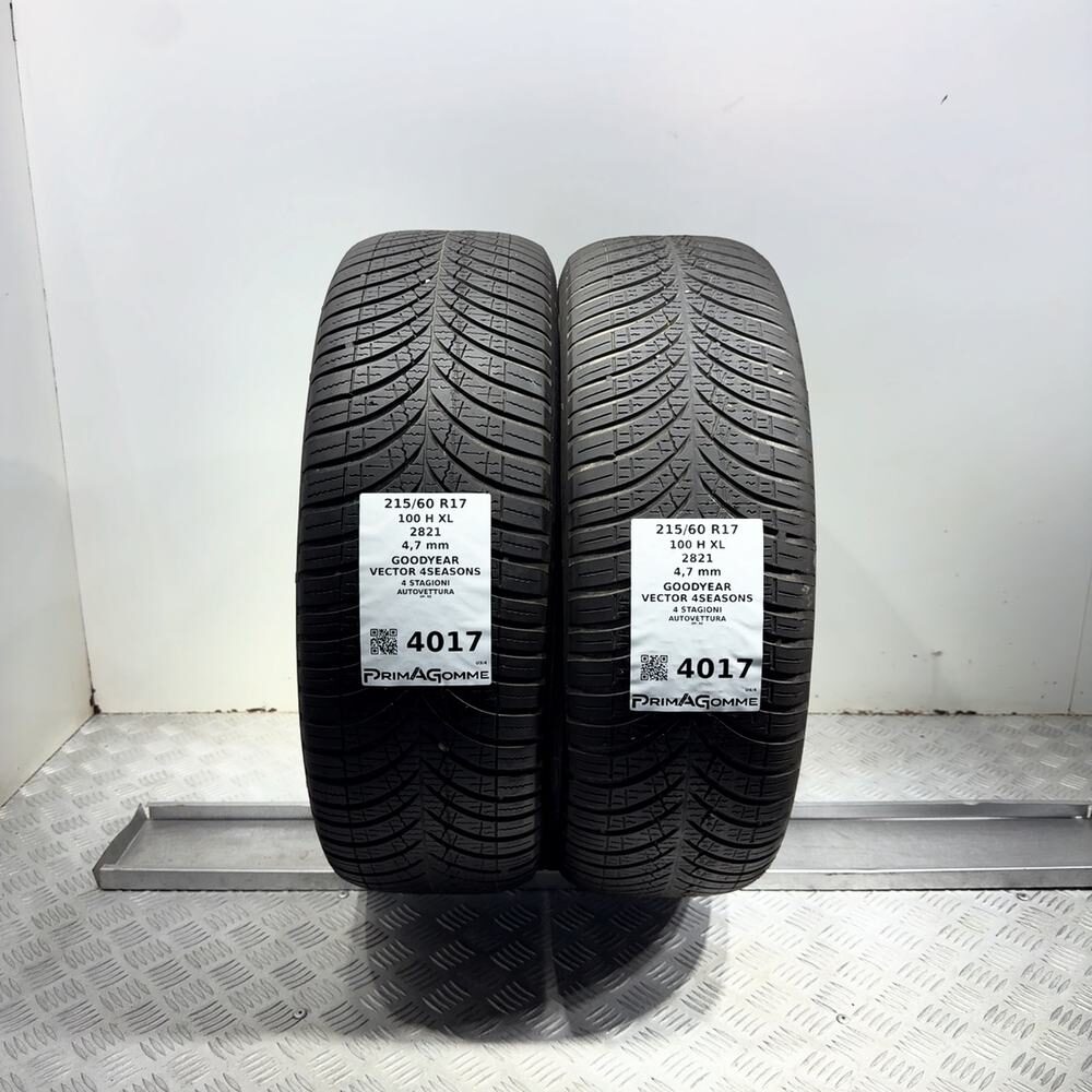 Gomme Usate 215 60 R17 XL 100H Goodyear Vector 4Seasons 4 Stagioni - immagine 13