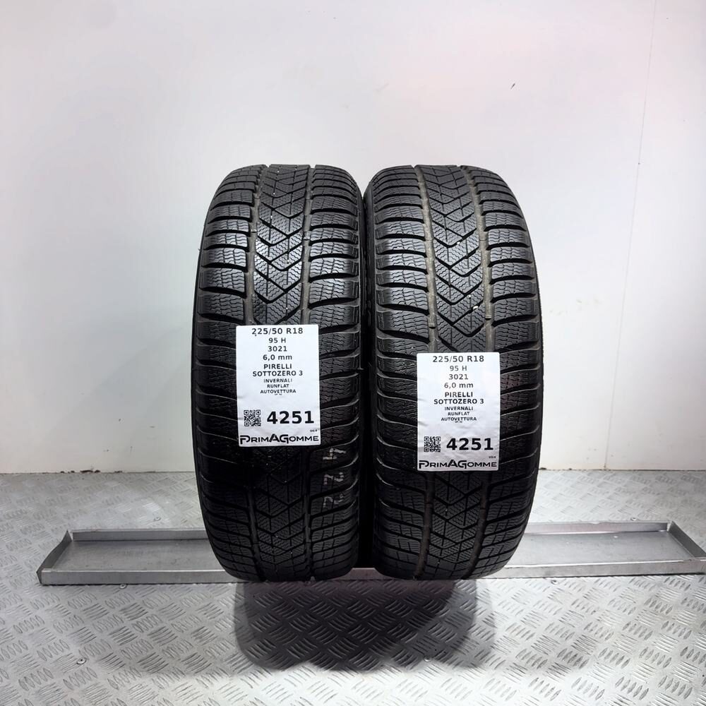 Gomme Usate 225 50 R18 95H Pirelli Sottozero 3 RunFlat 86% Invernali - immagine 14