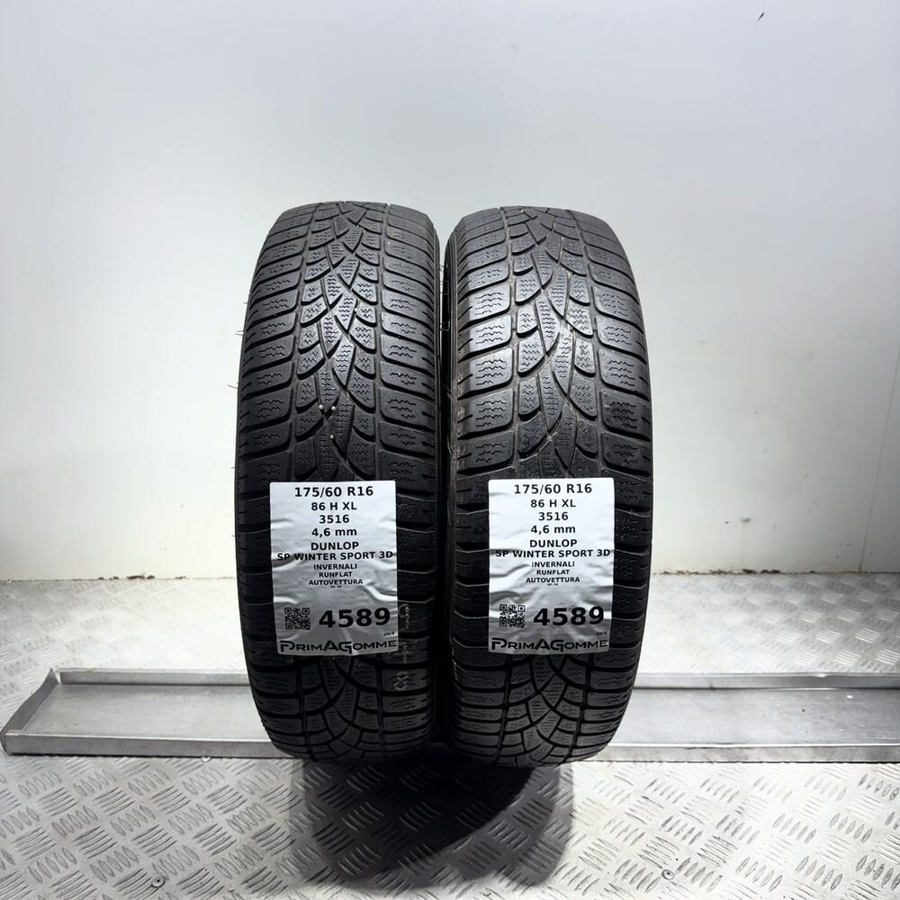Gomme Usate 175 60 R16 86H XL Dunlop SP Winter Sport 3D RunFlat Invernali - immagine 14