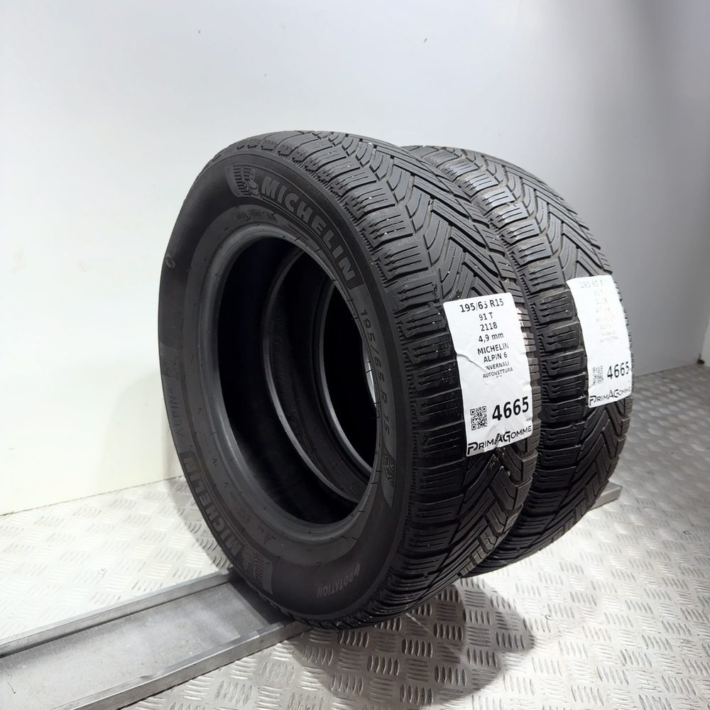 Gomme Usate 195 65 R15 91T Michelin Alpin 6 Invernali - immagine 15