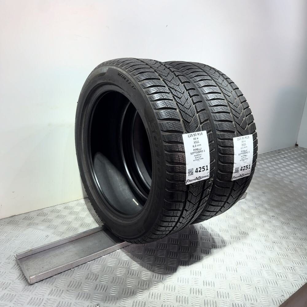 Gomme Usate 225 50 R18 95H Pirelli Sottozero 3 RunFlat 86% Invernali - immagine 16
