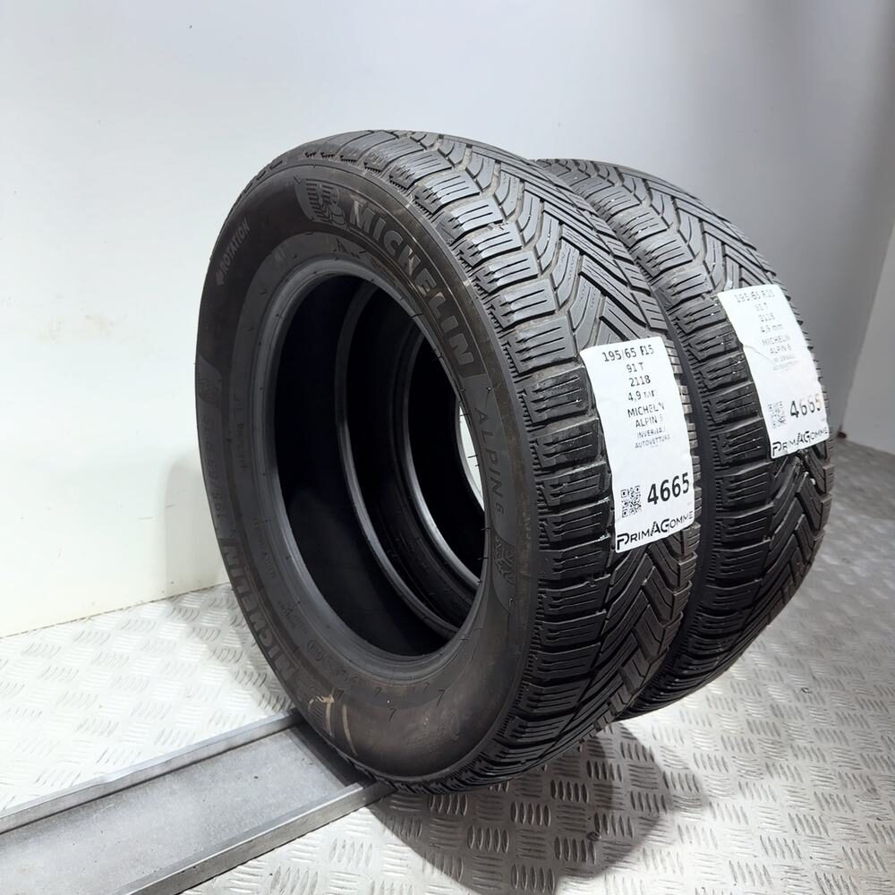 Gomme Usate 195 65 R15 91T Michelin Alpin 6 Invernali - immagine 17
