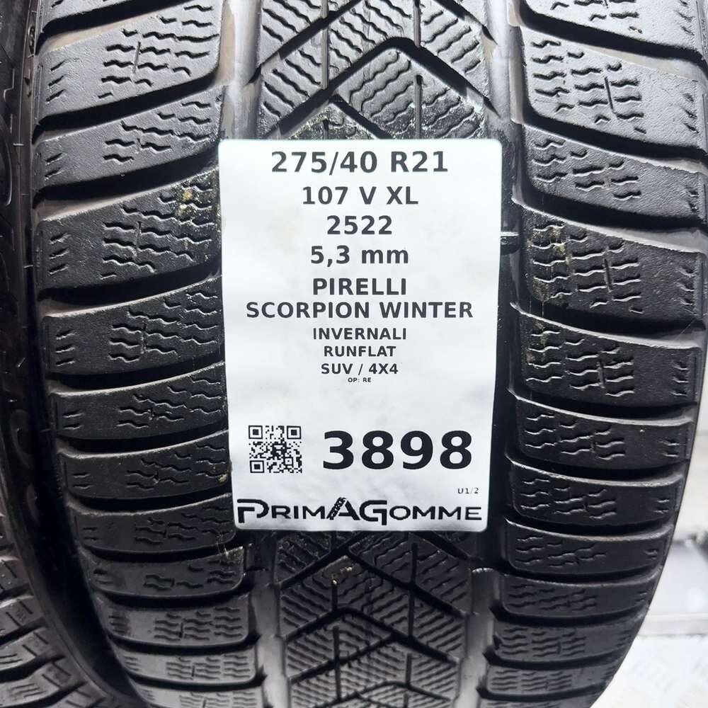 Gomme Usate 275 40 R21 107V XL Pirelli Scorpion Winter RunFlat Invernali - immagine 3