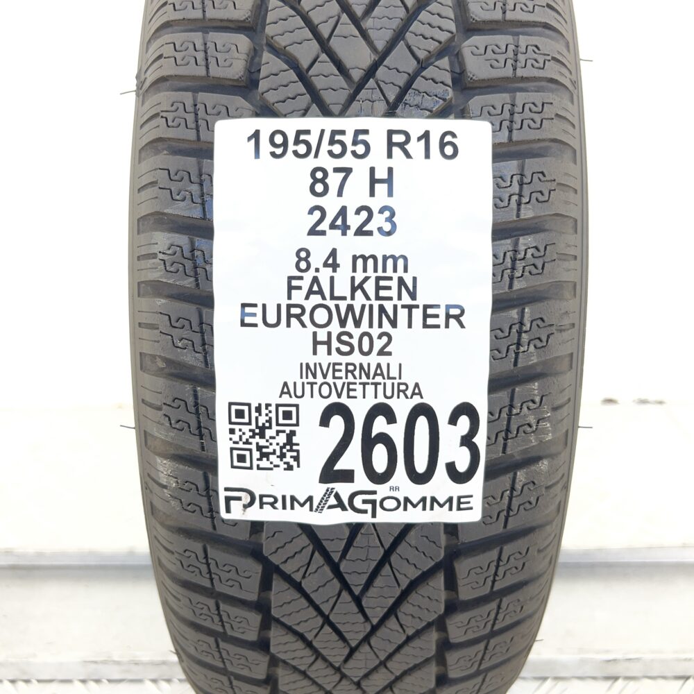 Gomma Usata 195 55 R16 87H Falken Eurowinter HS02 98% Invernale - immagine 3