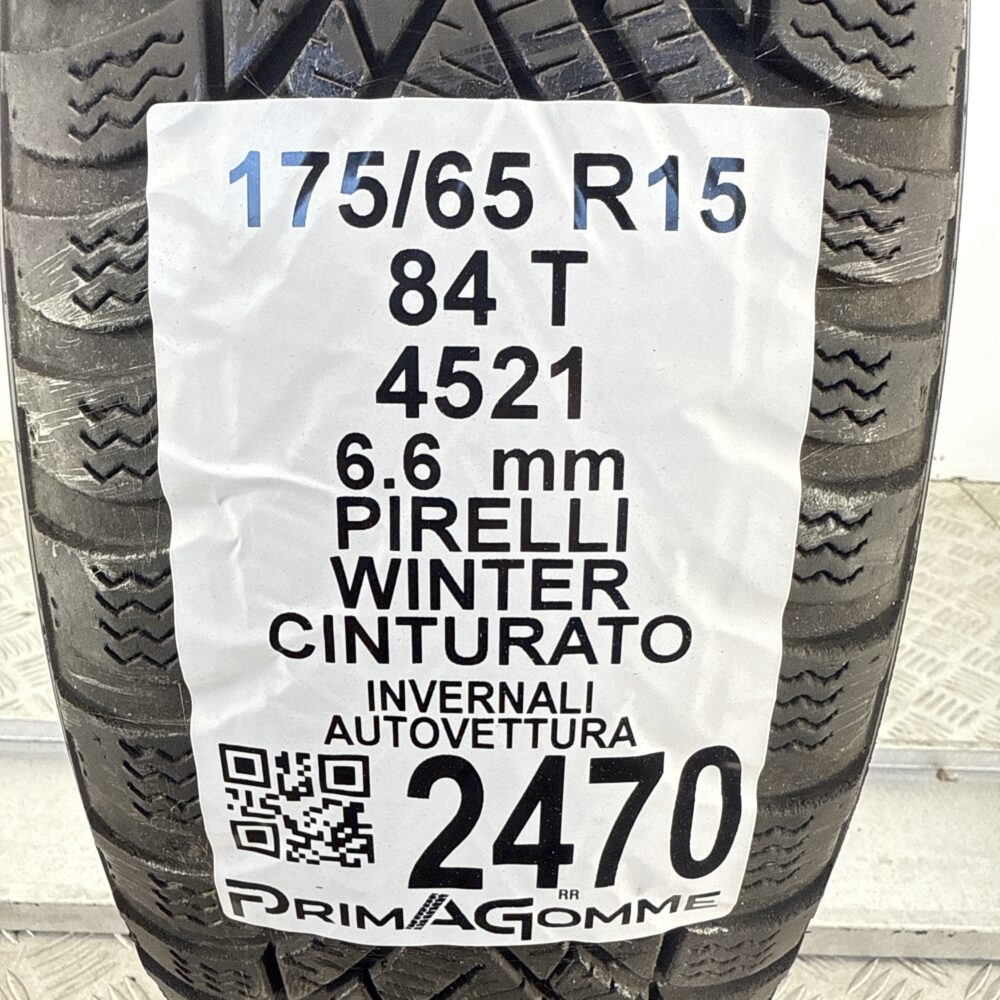 Gomma Usata 175 65 R15 84T Pirelli Winter Cinturato 94% Invernale - immagine 3