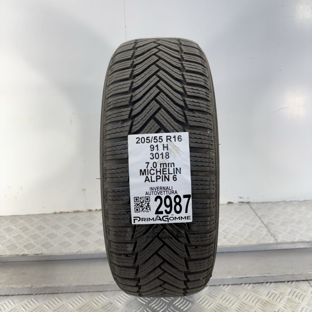 Gomma Usata 205 55 R16 91H Michelin Alpin 6 98% Invernale