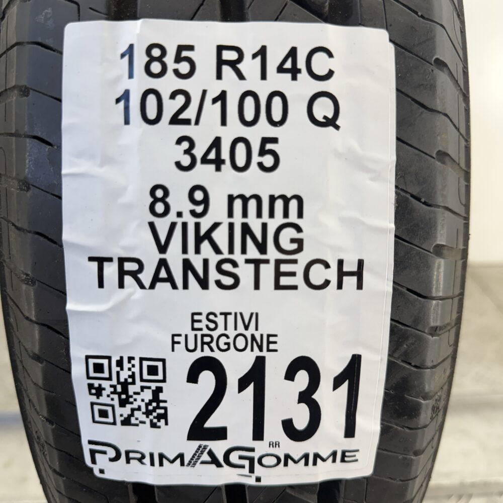 Gomma Usata 185 80 R14C 102/100Q Viking Transtech 98% Estivo - immagine 3