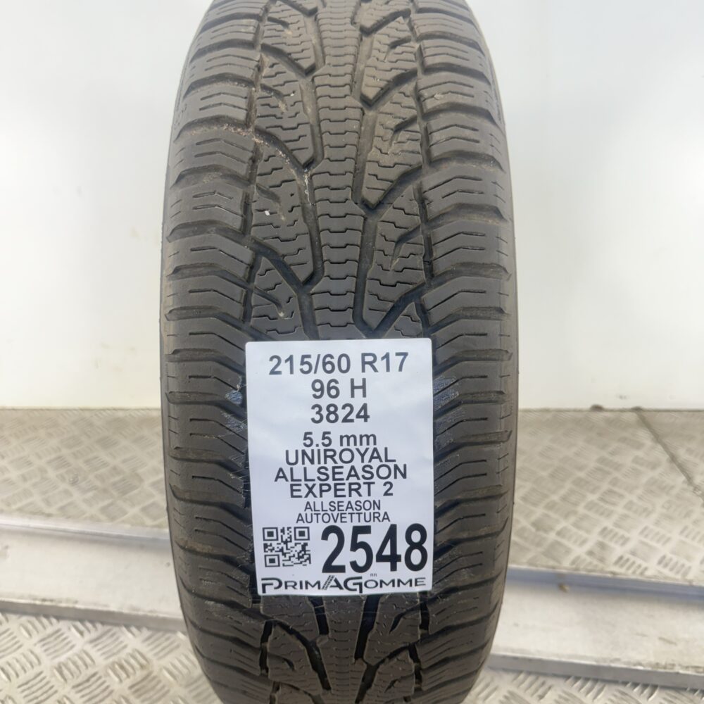 Gomma Usata 215 60 R17 96H Uniroyal AllSeason Expert 2 79% 4 Stagioni