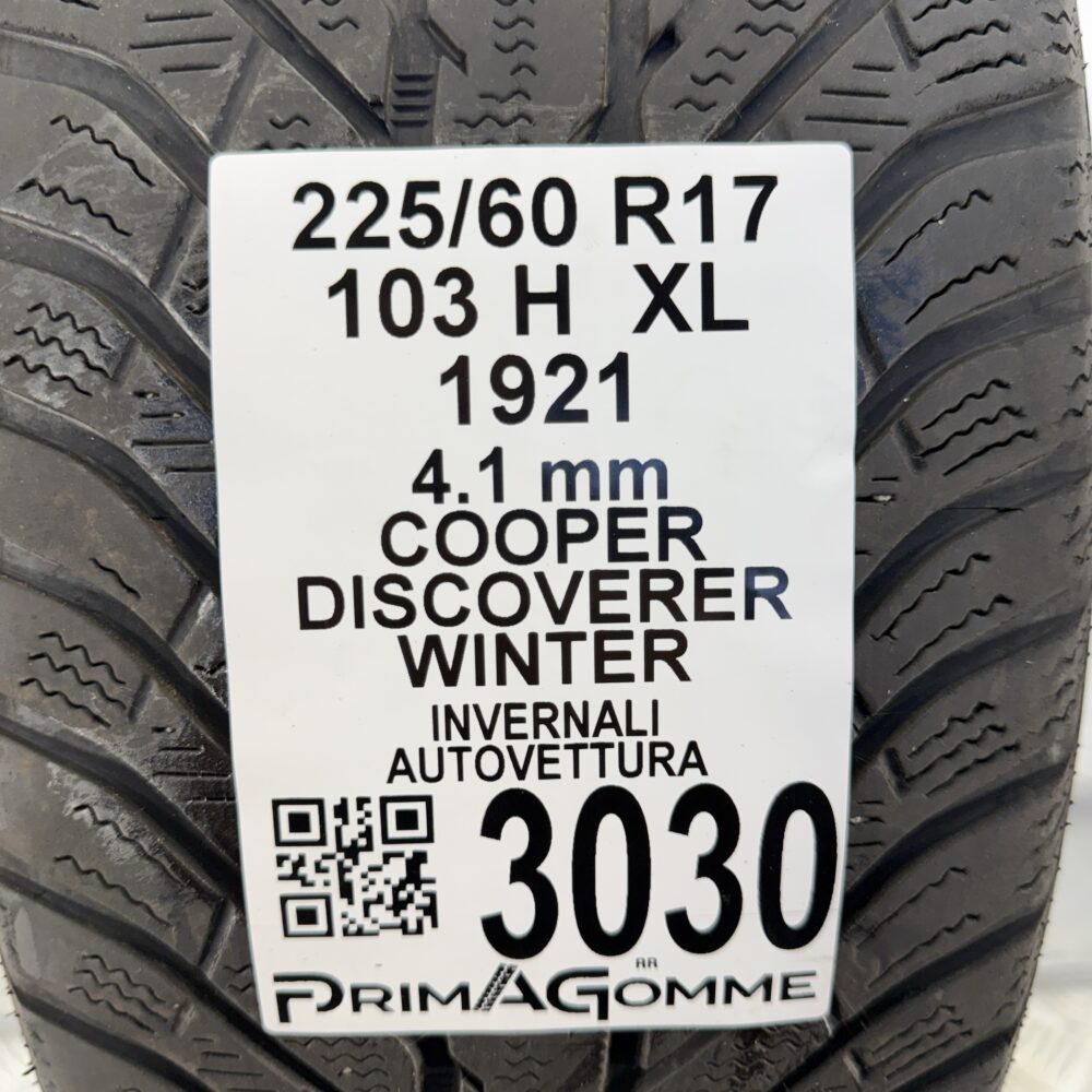 Gomma Usata 225 60 R17 103H XL Cooper Discoverer Winter Invernale - immagine 3