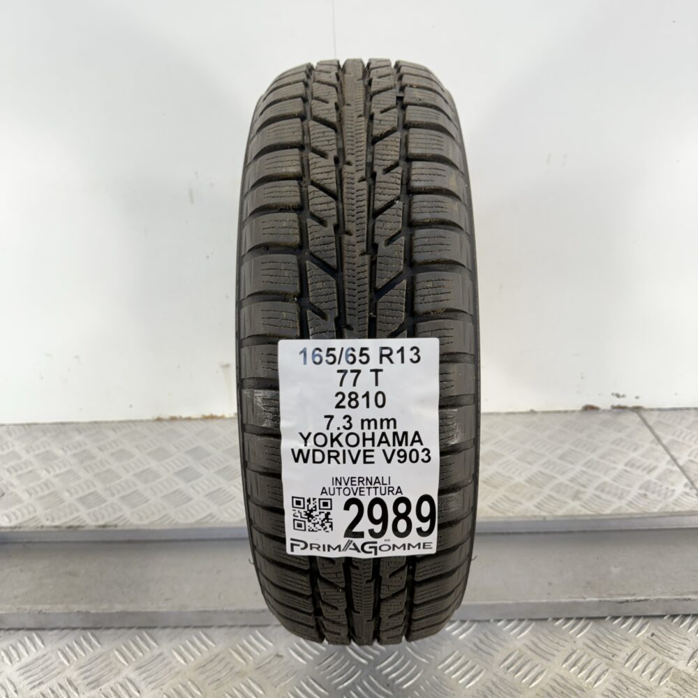Gomma Usata 165 65 R13 77T Yokohama WDrive V903 98% Invernale