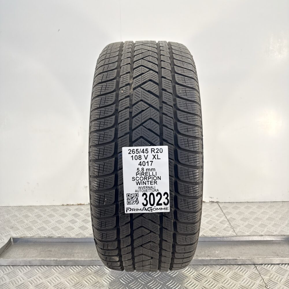 Gomma Usata 265 45 R20 108V XL Pirelli Scorpion Winter 83% Invernale - immagine 10