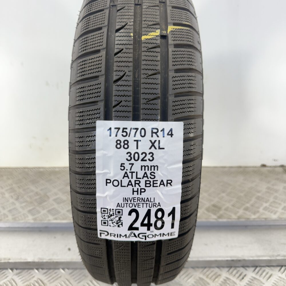 Gomma Usata 175 70 R14 88T XL Atlas Polar Bear HP 81% Invernale