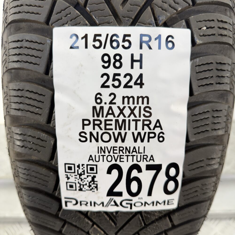 Gomma Usata 215 65 R16 98H Maxxis Premitra Snow WP6 89% Invernale - immagine 3
