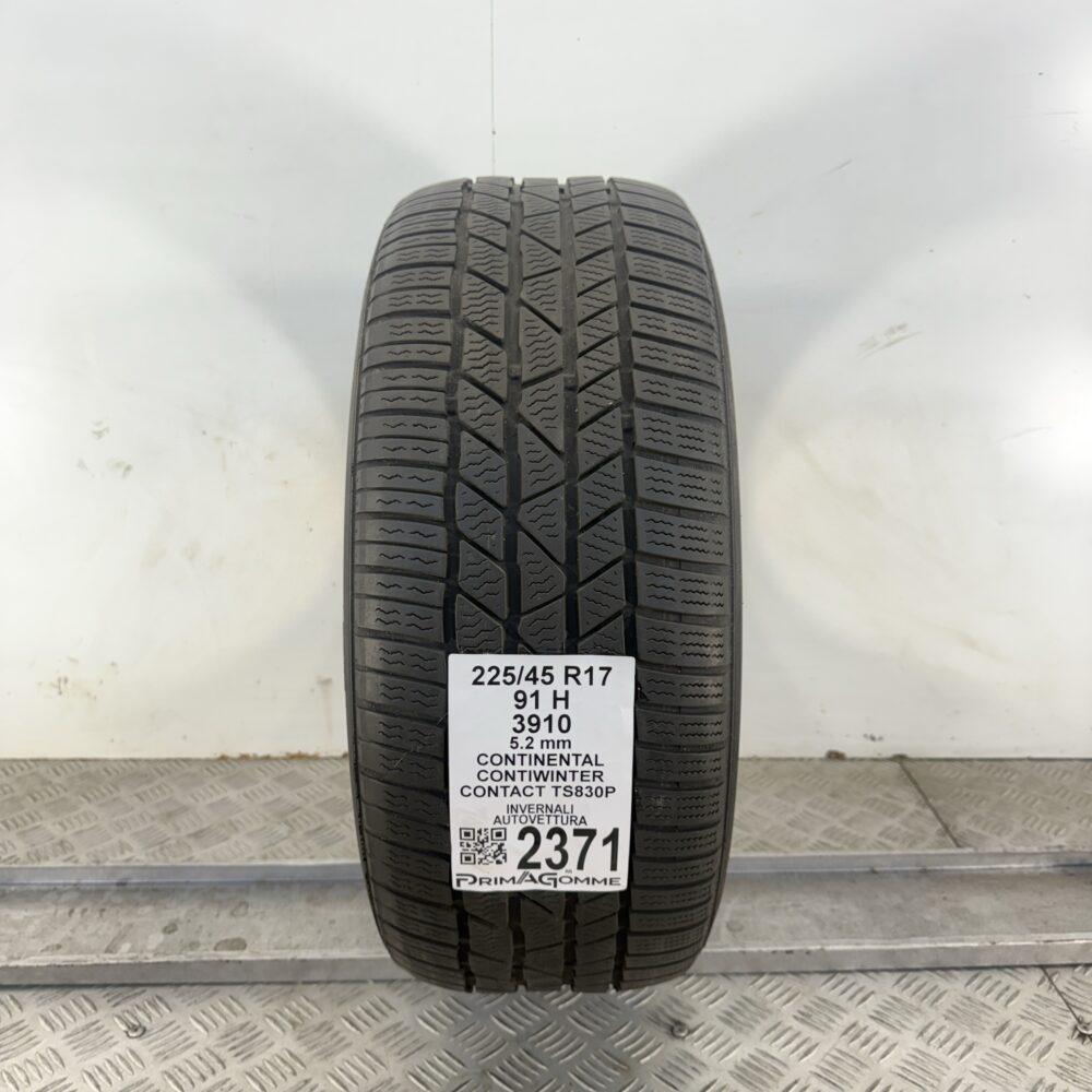 Gomma Usata 225 45 R17 91H Continental ContiWinterContact TS830P 74% Invernale