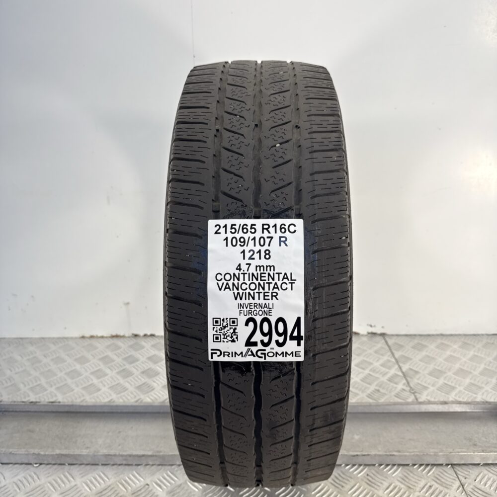 Gomma Usata 215 65 R16C 109/107R Continental VanContact Winter Invernale