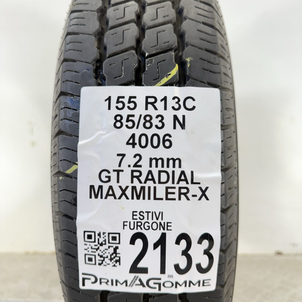 Gomma Usata 155 80 R13C 85/83N Gt Radial Maxmiler-X 98% Estivo - immagine 3
